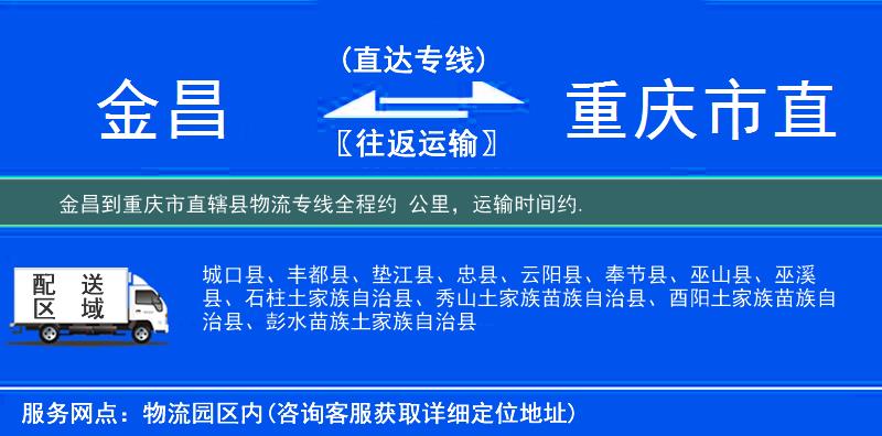 金昌到物流專線