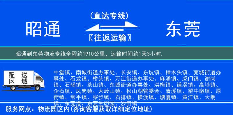 昭通到物流專線