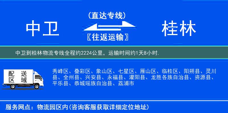 中衛(wèi)到物流專線